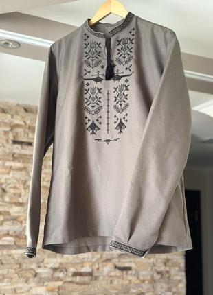 Вишиванка чоловіча колір олива,повітряні сили, аеророзвідка, авіаційна, дрони, мужская...