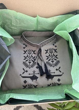 Вишиванка чоловіча колір олива,повітряні сили, аеророзвідка, авіаційна, дрони, мужская...