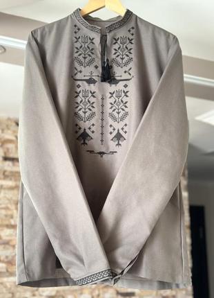 Вишиванка чоловіча колір олива,повітряні сили, аеророзвідка, авіаційна, дрони, мужская...