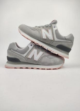 New balance 574 l.gray pink8 фото