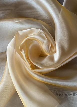 Тюль полуорганза золотая
