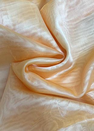 Готовая тюль микровуаль оранжевая 4.8м