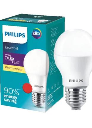 Лампа світлодіодна led philips ph ledbulb 5w e27 3000k 230v