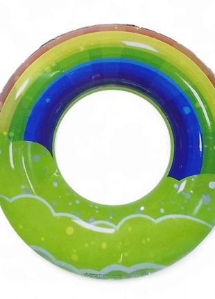 Круг надувной для купания "радуга", 60 см