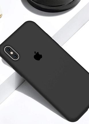 Чехол silicone case full protective (aa) для apple iphone xr (6.1 дюйма) черный / black 4