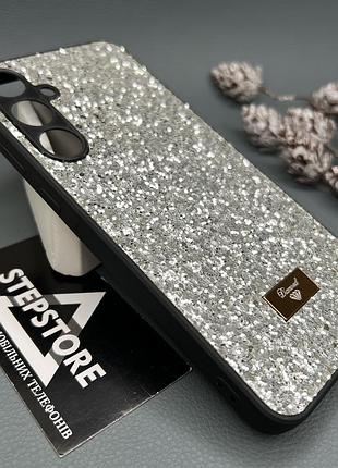 Чехол для samsung a35 (а365) с блестками закрытая камера противоударный женский bling