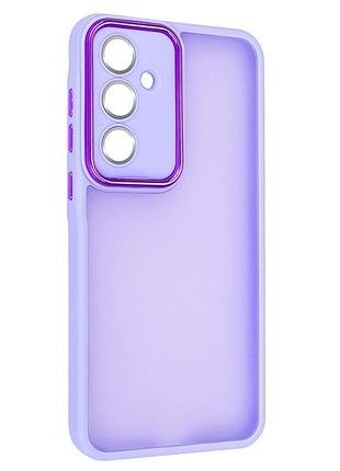 Чехол fiji lens для samsung galaxy a55 5g (a556) бампер матовый с защитой блока камер violet