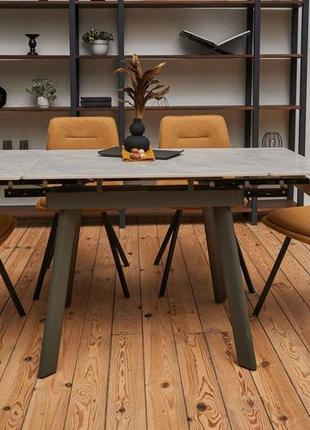 Кухонный стол обеденный керамический tm-80 вера грей + серый