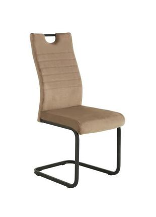 Стілець s-121 капучино велюр + чорний