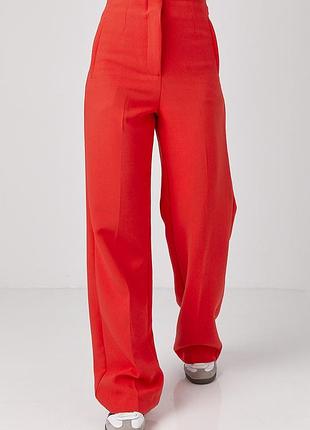 Класичні жіночі штани зі стрілками — червоний колір, модель 12110