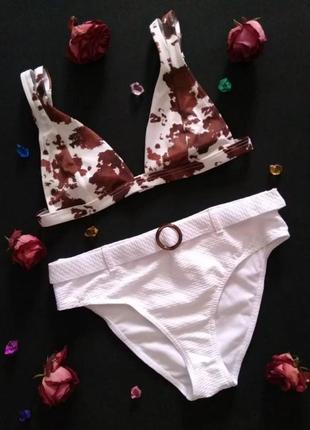 Раздельный купальник asos с высокими фактурными трусиками