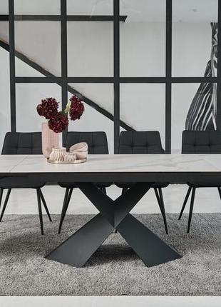 Керамічний стіл урбано tml-896 калакатта крістал + чорний