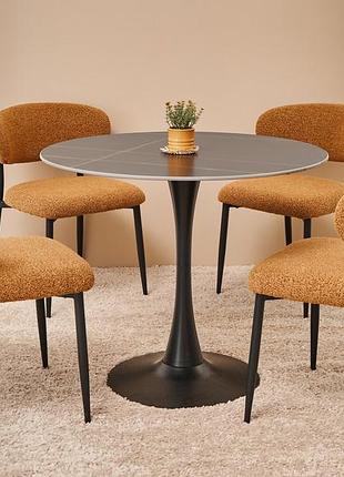 Стіл обідній t-325 лоран блек + чорний