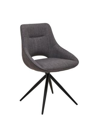 Стілець поворотний r-105 попільний + чорний