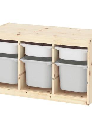 Стелаж с контейнерами trofast 94x44x52 см ikea 093.286.49