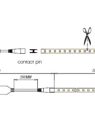 Кабель питания prolum™ для led ленты 220v - 5мм4 фото