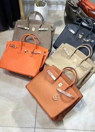 Сумка брендовая кожаная биркин размер 40 cm