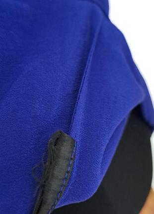 Шелковая люксовая блузка роскошного кобальтово синего цвета супер качество!8 фото