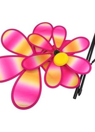 Ветрячок "цветочек", диаметр 38 см, розовый3 фото