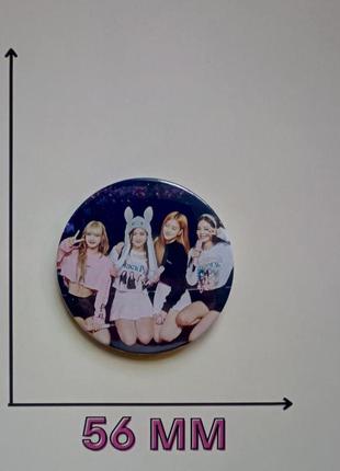 Значок блек пінк black pink блэк пинк 5,6 см