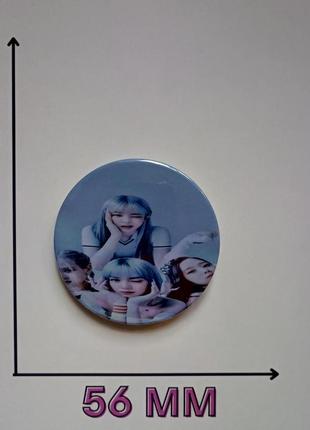 Значок блек пінк black pink блэк пинк 5,6 см
