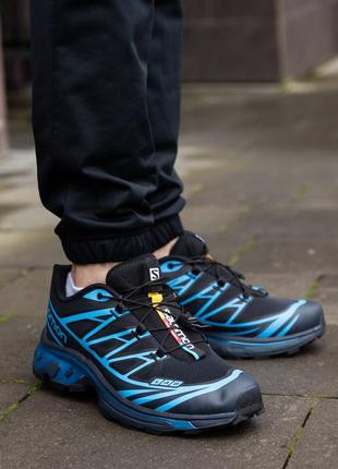 Мужские кроссовки salomon s lab xt-6 black blue4 фото