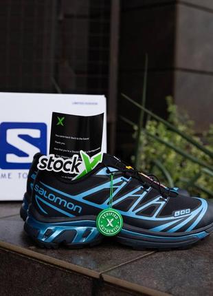 Мужские кроссовки salomon s lab xt-6 black blue5 фото