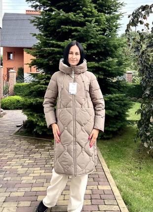 Нова колекція зима 2025! пуховик 100см р.44–52 якість🔥