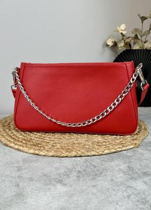Сумка вирджиния красная (гладкая)