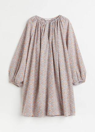 Коттоновое платье оверсайс в цветочный принт оверсайс