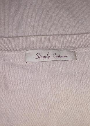 Женский кашемировый пуловер бежевого цвета simply cashmere, оригинал, молниеносная отправка5 фото