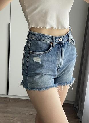Джинсовые шорты, базовые джинсовые шорты, короткие шорты