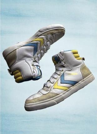 Кожаные кроссовки высокие hummel оригинальные