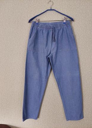 Летние брюки джинсы на резинке4 фото