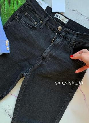 Женские черные джинсы слим зара zara 9863/2418 фото