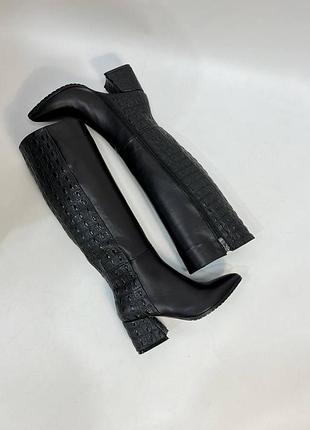 Оригінальні шкіряні чоботи рептилія крокодил