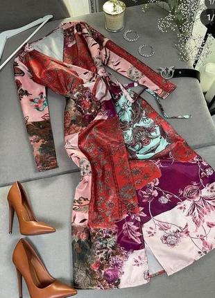 Длинное платье на запах