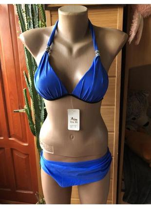 Темно синий купальник