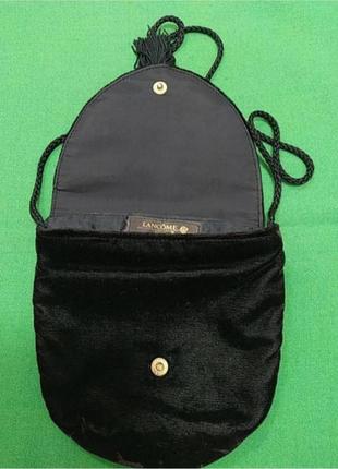 Лот 2 ед. винтажные бархатная сумочка и шопер текстиль lancome.4 фото