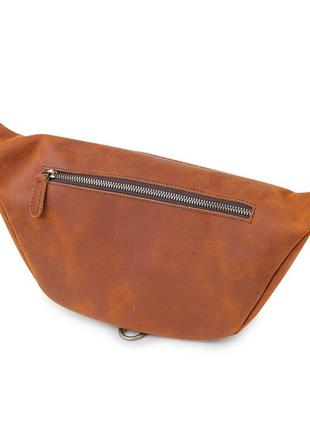 Кожаная мужская винтажная сумка на пояс vintage 20371 коричневый2 фото