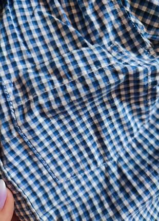 Рубашка в клетку🤍💙🕴️4 фото