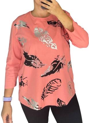 Кофта джемпер коттон перья 52-56 р-р