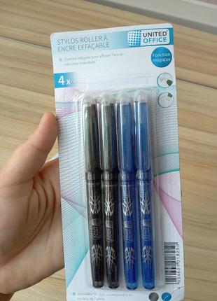 Роликові ручки з чорнилом що стирається united office