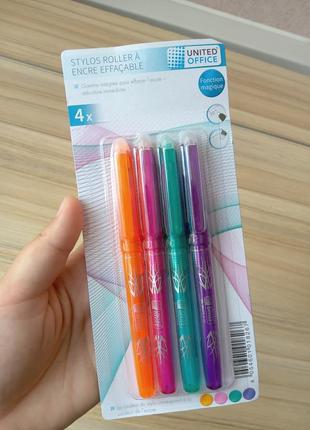 Роликові ручки з чорнилом що стирається united office