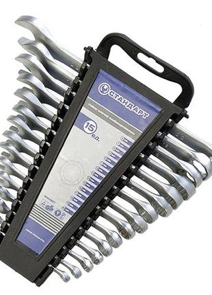 Набір ключів комбінованих 6-22 мм 15 од. на холдері стандарт nkk15st