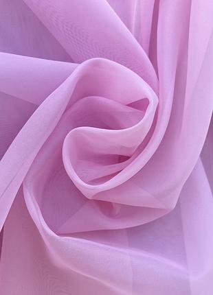 Готовая тюль вуаль розовая 5.5м