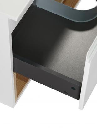 Тумба підвісна qtap robin 600х476х470 white/whitish oak зі стільницею qt1379tpн6001wwo6 фото