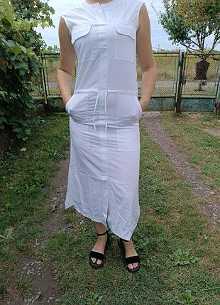 Белое сарафан белое платье лето 42-44р размер s