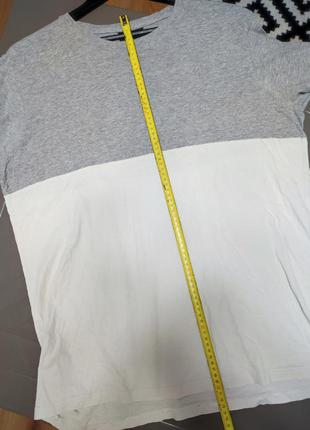 Футболка серая белая мужская плотная прямая широкий хлопок smog man, размер l - xl7 фото