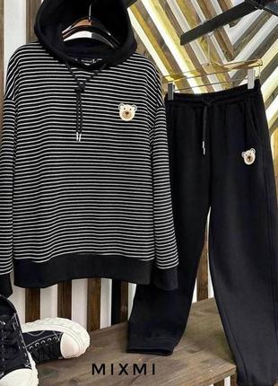 Костюм спортивный женский петля + двунитка 42-44, 44-46, 48-50, 52-54 (2цв) "mixmi" от прямого поставщика